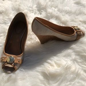 Tommy Hilfiger Cork Wedge Canvas Wedges